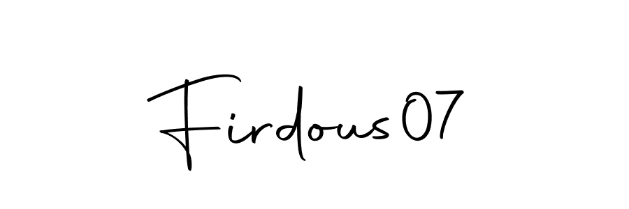 Make a short Firdous07 signature style. Manage your documents anywhere anytime using Autography-DOLnW. Create and add eSignatures, submit forms, share and send files easily. Firdous07 signature style 10 images and pictures png