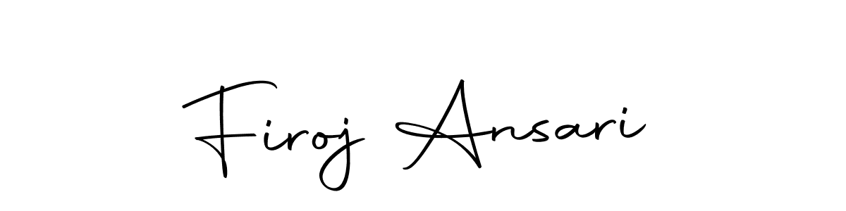 How to make Firoj Ansari name signature. Use Autography-DOLnW style for creating short signs online. This is the latest handwritten sign. Firoj Ansari signature style 10 images and pictures png