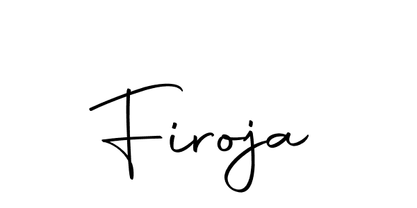 Design your own signature with our free online signature maker. With this signature software, you can create a handwritten (Autography-DOLnW) signature for name Firoja. Firoja signature style 10 images and pictures png