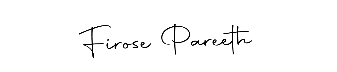 Design your own signature with our free online signature maker. With this signature software, you can create a handwritten (Autography-DOLnW) signature for name Firose Pareeth. Firose Pareeth signature style 10 images and pictures png