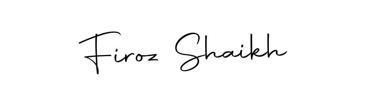 Create a beautiful signature design for name Firoz Shaikh. With this signature (Autography-DOLnW) fonts, you can make a handwritten signature for free. Firoz Shaikh signature style 10 images and pictures png