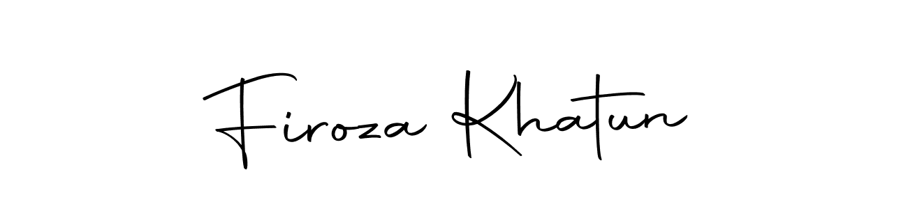 How to make Firoza Khatun name signature. Use Autography-DOLnW style for creating short signs online. This is the latest handwritten sign. Firoza Khatun signature style 10 images and pictures png