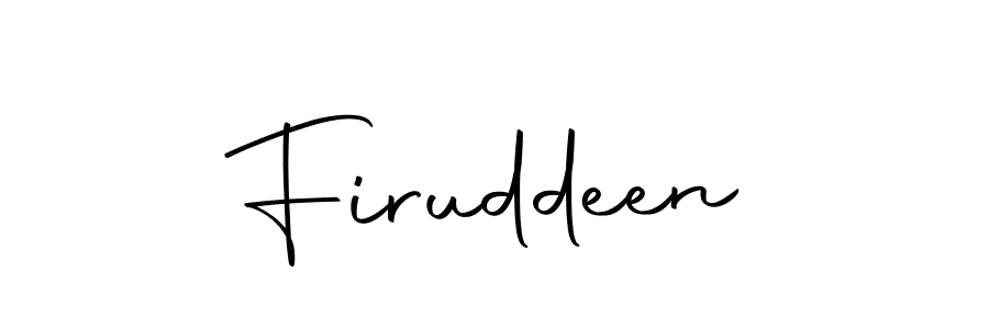 Design your own signature with our free online signature maker. With this signature software, you can create a handwritten (Autography-DOLnW) signature for name Firuddeen. Firuddeen signature style 10 images and pictures png
