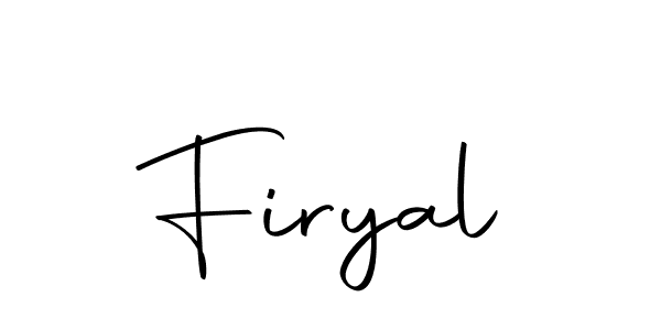 Design your own signature with our free online signature maker. With this signature software, you can create a handwritten (Autography-DOLnW) signature for name Firyal. Firyal signature style 10 images and pictures png