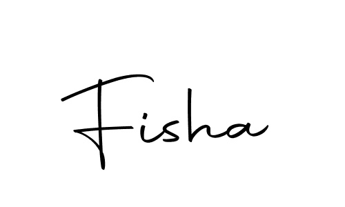 How to make Fisha signature? Autography-DOLnW is a professional autograph style. Create handwritten signature for Fisha name. Fisha signature style 10 images and pictures png
