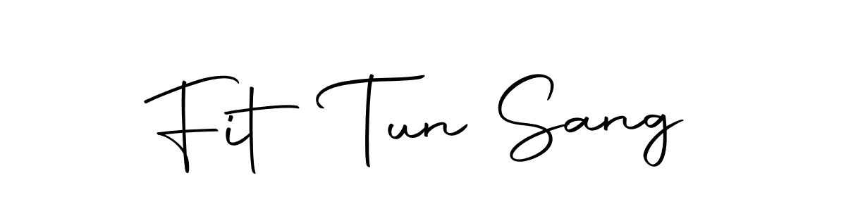 How to make Fit Tun Sang name signature. Use Autography-DOLnW style for creating short signs online. This is the latest handwritten sign. Fit Tun Sang signature style 10 images and pictures png