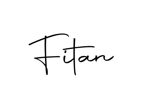 Design your own signature with our free online signature maker. With this signature software, you can create a handwritten (Autography-DOLnW) signature for name Fitan. Fitan signature style 10 images and pictures png