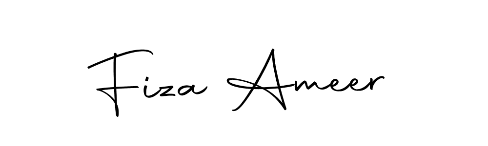 Create a beautiful signature design for name Fiza Ameer. With this signature (Autography-DOLnW) fonts, you can make a handwritten signature for free. Fiza Ameer signature style 10 images and pictures png