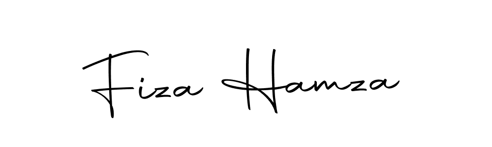 Create a beautiful signature design for name Fiza Hamza. With this signature (Autography-DOLnW) fonts, you can make a handwritten signature for free. Fiza Hamza signature style 10 images and pictures png