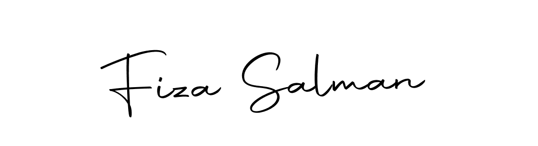 You should practise on your own different ways (Autography-DOLnW) to write your name (Fiza Salman) in signature. don't let someone else do it for you. Fiza Salman signature style 10 images and pictures png