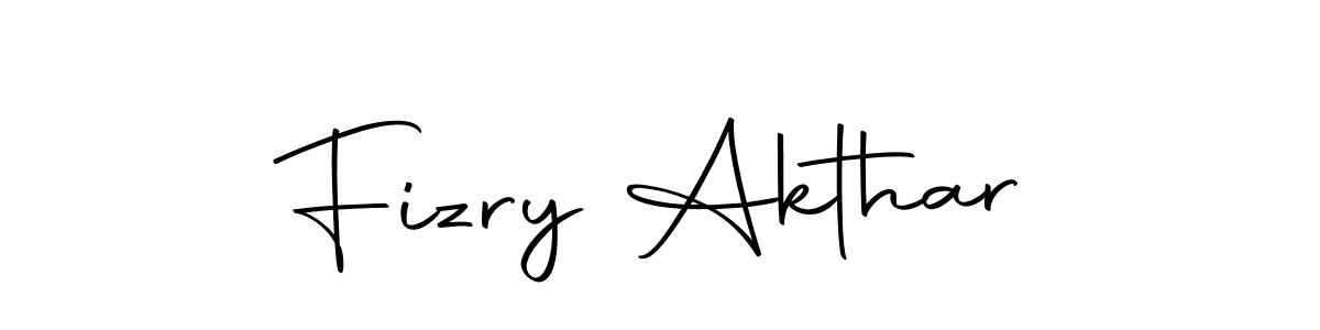 How to make Fizry Akthar name signature. Use Autography-DOLnW style for creating short signs online. This is the latest handwritten sign. Fizry Akthar signature style 10 images and pictures png