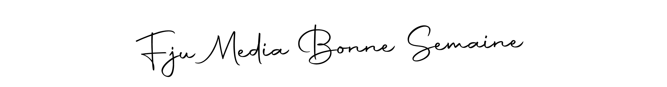 Create a beautiful signature design for name Fju Media Bonne Semaine. With this signature (Autography-DOLnW) fonts, you can make a handwritten signature for free. Fju Media Bonne Semaine signature style 10 images and pictures png