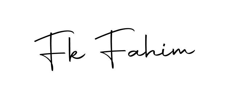 Design your own signature with our free online signature maker. With this signature software, you can create a handwritten (Autography-DOLnW) signature for name Fk Fahim. Fk Fahim signature style 10 images and pictures png