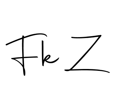 The best way (Autography-DOLnW) to make a short signature is to pick only two or three words in your name. The name Fk Z include a total of six letters. For converting this name. Fk Z signature style 10 images and pictures png