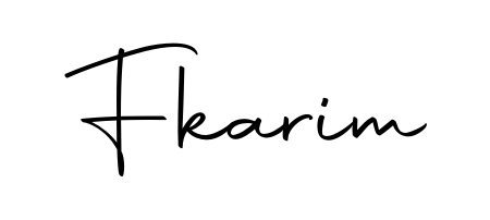 Looking for an artistic signature for Fkarim? The Autography-DOLnW calligraphy style gives a sophisticated flow suitable for business cards and emails. Fkarim signature style 10 images and pictures png