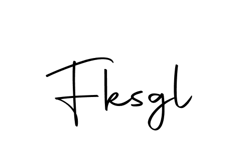 Use a signature maker to create a handwritten signature online. With this signature software, you can design (Autography-DOLnW) your own signature for name Fksgl. Fksgl signature style 10 images and pictures png