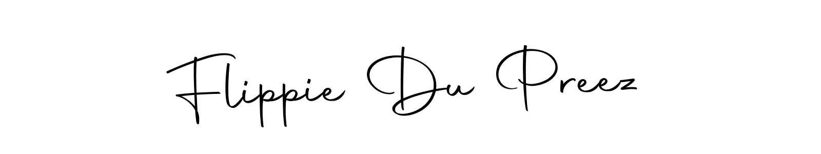 Use a signature maker to create a handwritten signature online. With this signature software, you can design (Autography-DOLnW) your own signature for name Flippie Du Preez. Flippie Du Preez signature style 10 images and pictures png