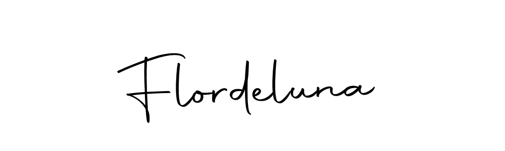 Flordeluna stylish signature style. Best Handwritten Sign (Autography-DOLnW) for my name. Handwritten Signature Collection Ideas for my name Flordeluna. Flordeluna signature style 10 images and pictures png