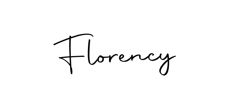 Design your own signature with our free online signature maker. With this signature software, you can create a handwritten (Autography-DOLnW) signature for name Florency. Florency signature style 10 images and pictures png