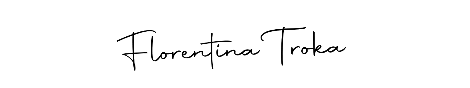 Make a beautiful signature design for name Florentina Troka. With this signature (Autography-DOLnW) style, you can create a handwritten signature for free. Florentina Troka signature style 10 images and pictures png