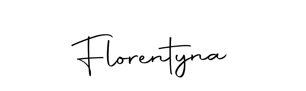 Design your own signature with our free online signature maker. With this signature software, you can create a handwritten (Autography-DOLnW) signature for name Florentyna. Florentyna signature style 10 images and pictures png