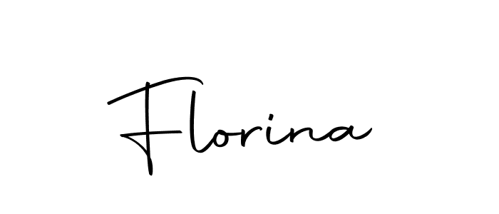 Design your own signature with our free online signature maker. With this signature software, you can create a handwritten (Autography-DOLnW) signature for name Florina. Florina signature style 10 images and pictures png
