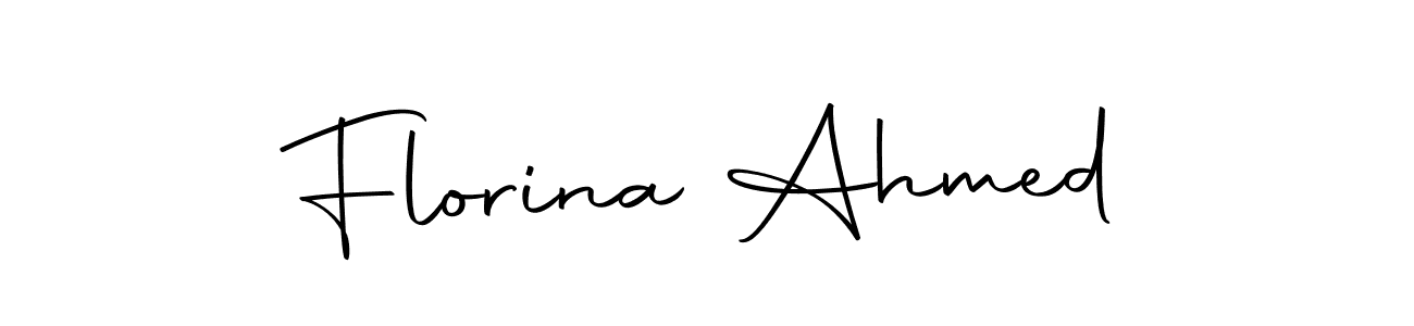 Make a beautiful signature design for name Florina Ahmed. Use this online signature maker to create a handwritten signature for free. Florina Ahmed signature style 10 images and pictures png