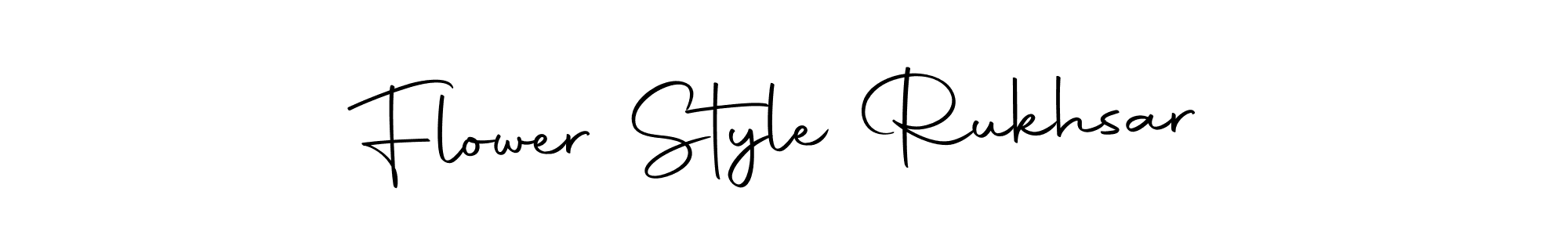 Similarly Autography-DOLnW is the best handwritten signature design. Signature creator online .You can use it as an online autograph creator for name Flower Style Rukhsar. Flower Style Rukhsar signature style 10 images and pictures png