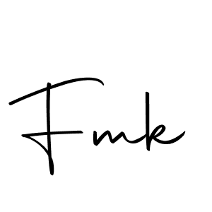 Create a beautiful signature design for name Fmk. With this signature (Autography-DOLnW) fonts, you can make a handwritten signature for free. Fmk signature style 10 images and pictures png