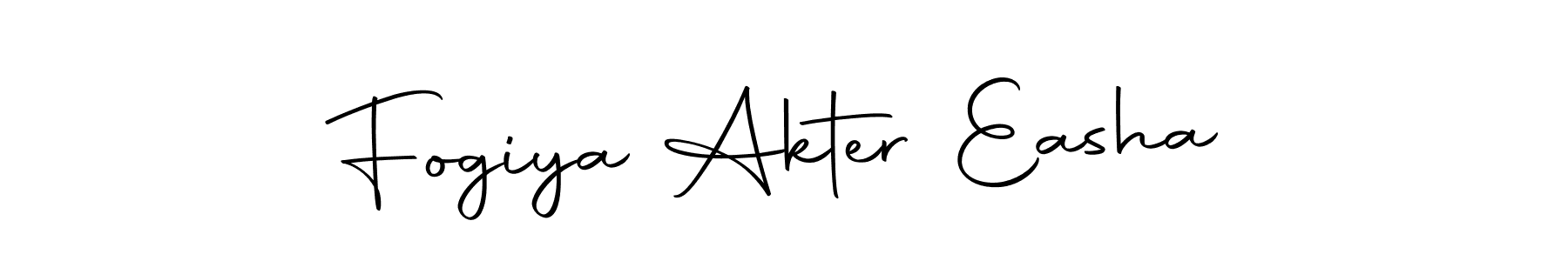 How to make Fogiya Akter Easha name signature. Use Autography-DOLnW style for creating short signs online. This is the latest handwritten sign. Fogiya Akter Easha signature style 10 images and pictures png