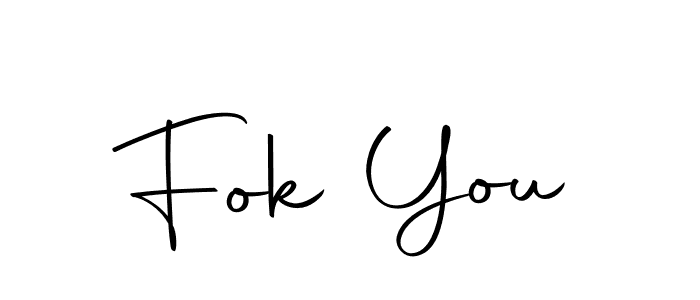Use a signature maker to create a handwritten signature online. With this signature software, you can design (Autography-DOLnW) your own signature for name Fok You. Fok You signature style 10 images and pictures png