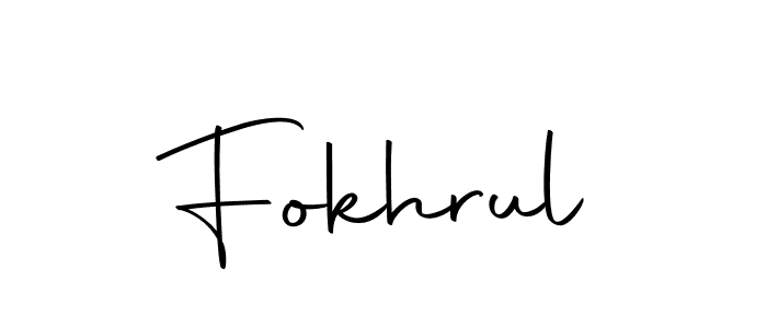 Use a signature maker to create a handwritten signature online. With this signature software, you can design (Autography-DOLnW) your own signature for name Fokhrul. Fokhrul signature style 10 images and pictures png