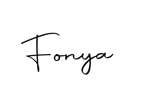 Use a signature maker to create a handwritten signature online. With this signature software, you can design (Autography-DOLnW) your own signature for name Fonya. Fonya signature style 10 images and pictures png