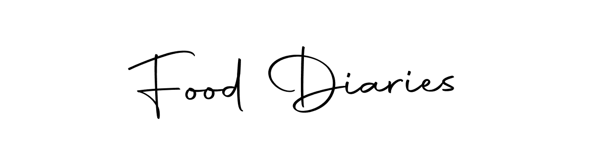 Make a beautiful signature design for name Food Diaries. With this signature (Autography-DOLnW) style, you can create a handwritten signature for free. Food Diaries signature style 10 images and pictures png