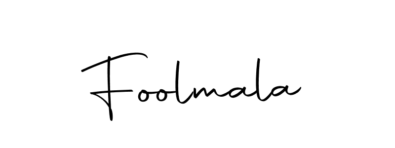 Use a signature maker to create a handwritten signature online. With this signature software, you can design (Autography-DOLnW) your own signature for name Foolmala. Foolmala signature style 10 images and pictures png