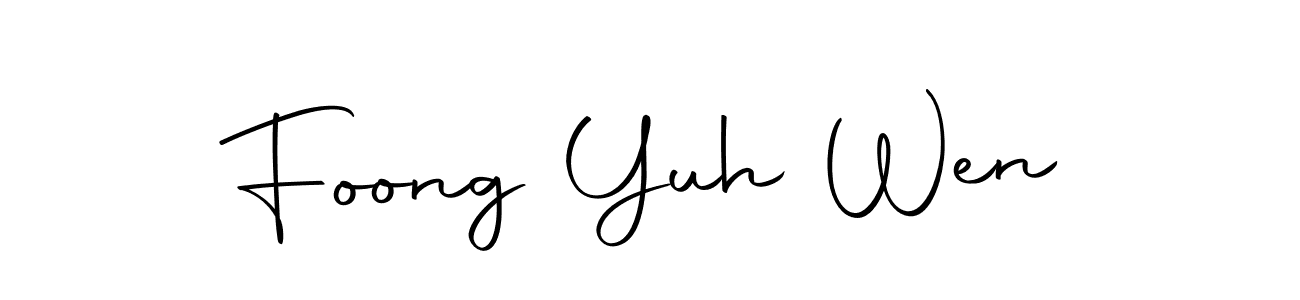 Design your own signature with our free online signature maker. With this signature software, you can create a handwritten (Autography-DOLnW) signature for name Foong Yuh Wen. Foong Yuh Wen signature style 10 images and pictures png