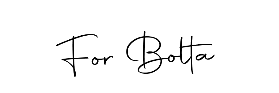 Design your own signature with our free online signature maker. With this signature software, you can create a handwritten (Autography-DOLnW) signature for name For Bolta. For Bolta signature style 10 images and pictures png