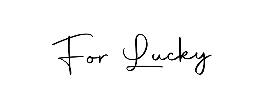 It looks lik you need a new signature style for name For Lucky. Design unique handwritten (Autography-DOLnW) signature with our free signature maker in just a few clicks. For Lucky signature style 10 images and pictures png