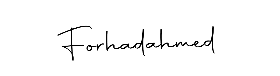 Create a beautiful signature design for name Forhadahmed. With this signature (Autography-DOLnW) fonts, you can make a handwritten signature for free. Forhadahmed signature style 10 images and pictures png