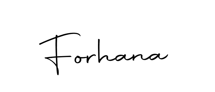 Make a beautiful signature design for name Forhana. With this signature (Autography-DOLnW) style, you can create a handwritten signature for free. Forhana signature style 10 images and pictures png