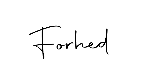 Design your own signature with our free online signature maker. With this signature software, you can create a handwritten (Autography-DOLnW) signature for name Forhed. Forhed signature style 10 images and pictures png