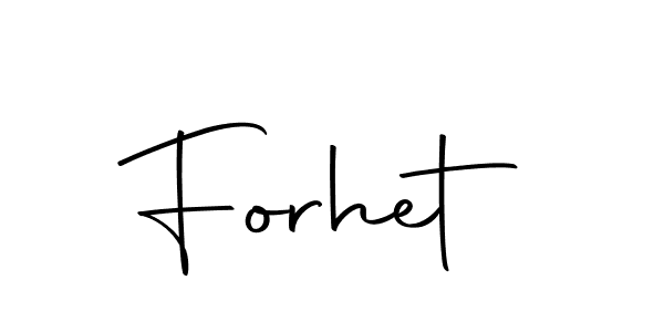 You should practise on your own different ways (Autography-DOLnW) to write your name (Forhet) in signature. don't let someone else do it for you. Forhet signature style 10 images and pictures png