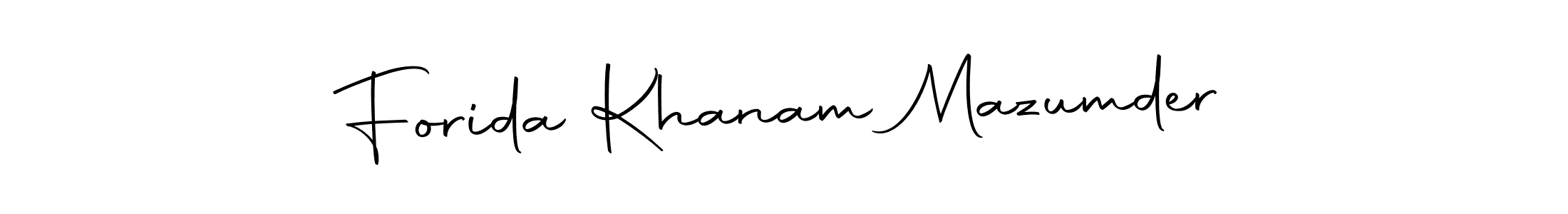 Forida Khanam Mazumder stylish signature style. Best Handwritten Sign (Autography-DOLnW) for my name. Handwritten Signature Collection Ideas for my name Forida Khanam Mazumder. Forida Khanam Mazumder signature style 10 images and pictures png