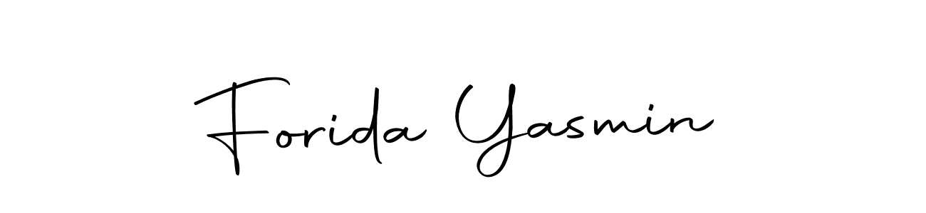 Use a signature maker to create a handwritten signature online. With this signature software, you can design (Autography-DOLnW) your own signature for name Forida Yasmin. Forida Yasmin signature style 10 images and pictures png
