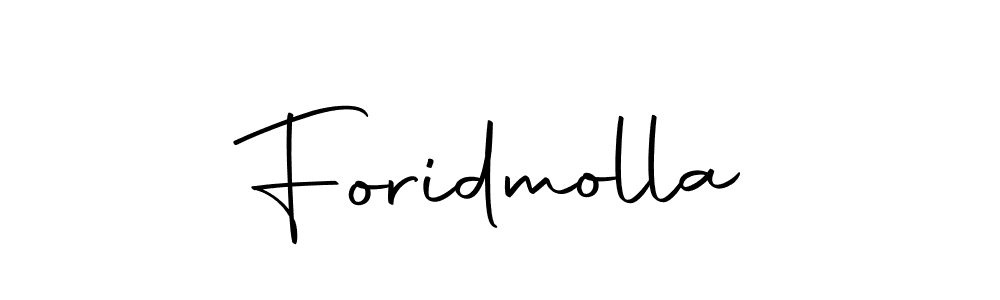 Design your own signature with our free online signature maker. With this signature software, you can create a handwritten (Autography-DOLnW) signature for name Foridmolla. Foridmolla signature style 10 images and pictures png