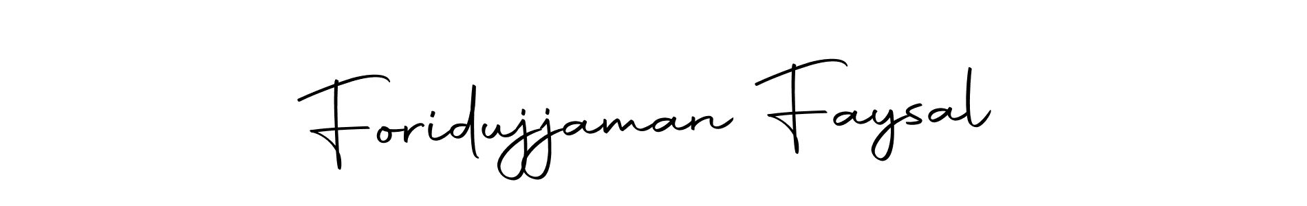 How to make Foridujjaman Faysal name signature. Use Autography-DOLnW style for creating short signs online. This is the latest handwritten sign. Foridujjaman Faysal signature style 10 images and pictures png