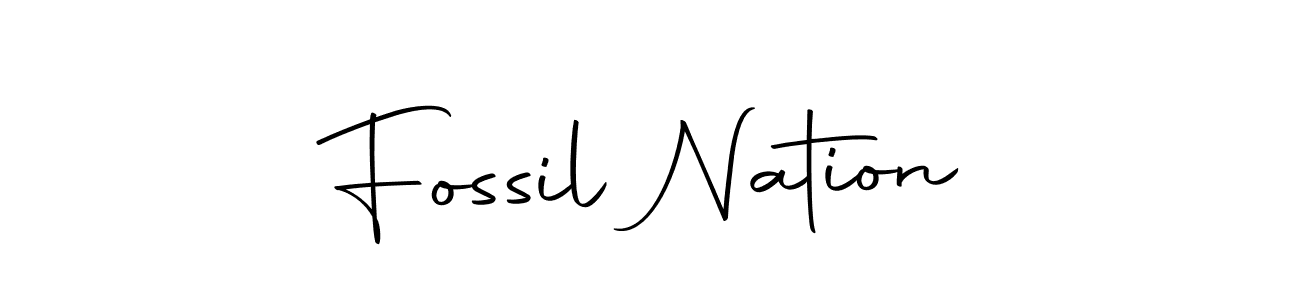 How to make Fossil Nation signature? Autography-DOLnW is a professional autograph style. Create handwritten signature for Fossil Nation name. Fossil Nation signature style 10 images and pictures png