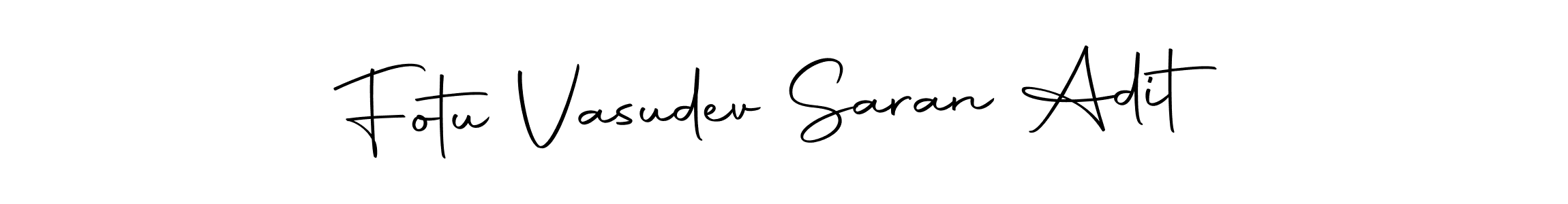 This is the best signature style for the Fotu Vasudev Saran Adit name. Also you like these signature font (Autography-DOLnW). Mix name signature. Fotu Vasudev Saran Adit signature style 10 images and pictures png