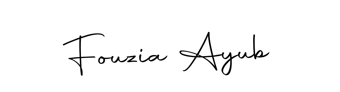 How to make Fouzia Ayub signature? Autography-DOLnW is a professional autograph style. Create handwritten signature for Fouzia Ayub name. Fouzia Ayub signature style 10 images and pictures png