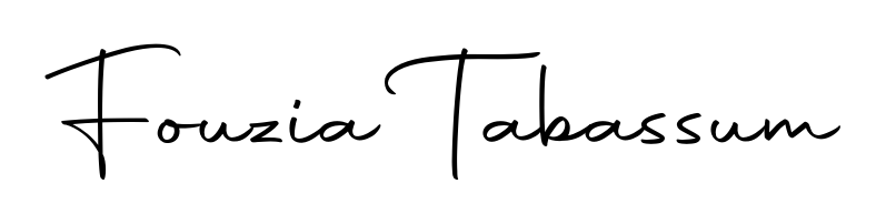Master the art of signing with Fouzia Tabassum written in fluent Autography-DOLnW script. A great template to practice and refine your handwriting. Fouzia Tabassum signature style 10 images and pictures png
